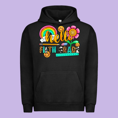 Hello Fifth Grade Urban Hoodie Designed By Nancycooperartshop