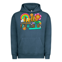 Pigment Midnight Navy hello fifth grade Urban Hoodie - NancyCooperArtShop