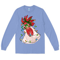 Colony Blue christmas rooster with lights Long Sleeve Tee - RanaPortraitStore