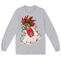 Moon Dust christmas rooster with lights Long Sleeve Tee - RanaPortraitStore