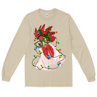 Mushroom christmas rooster with lights Long Sleeve Tee - RanaPortraitStore