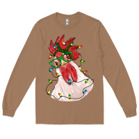 Toasted Coconut christmas rooster with lights Long Sleeve Tee - RanaPortraitStore