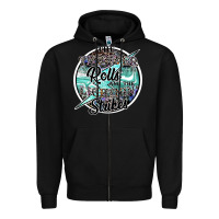 Black the thunder rolls and the lightnin strikes Zipper Hoodie - SublimationCraftShop