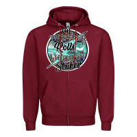 Burgundy the thunder rolls and the lightnin strikes Zipper Hoodie - SublimationCraftShop
