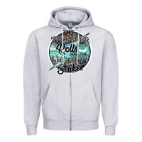 Heather Grey the thunder rolls and the lightnin strikes Zipper Hoodie - SublimationCraftShop