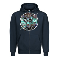 Navy the thunder rolls and the lightnin strikes Zipper Hoodie - SublimationCraftShop