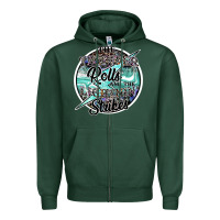 Sports Green the thunder rolls and the lightnin strikes Zipper Hoodie - SublimationCraftShop