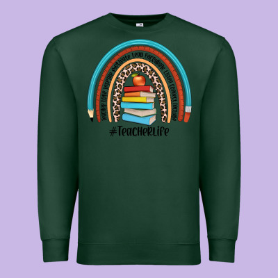 #teacherlife Premium Sweatshirt Designed By Jahusdesignshop