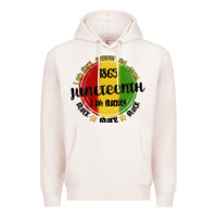 Pale Pink i am black everyday but today juneteenth Premium Hoodie - MaliasSmallBusiness