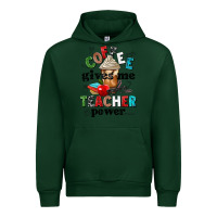 Forest Green coffee gives me teacher power Urban Hoodie - NancyCooperArtShop