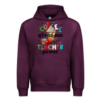 Mauve Wine coffee gives me teacher power Urban Hoodie - NancyCooperArtShop