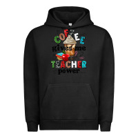 Pigment Black coffee gives me teacher power Urban Hoodie - NancyCooperArtShop
