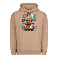 Pigment Burro coffee gives me teacher power Urban Hoodie - NancyCooperArtShop