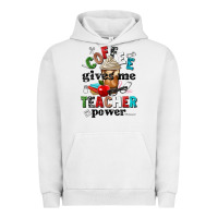 Pigment Lunar Rock coffee gives me teacher power Urban Hoodie - NancyCooperArtShop