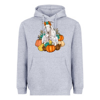 Heather Grey Goat family fall pumpkins gemstone Heavyweight Hoodie - Artiststas