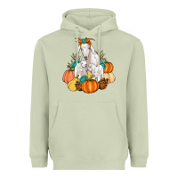 Matcha Goat family fall pumpkins gemstone Heavyweight Hoodie - Artiststas