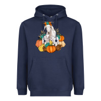 Navy Goat family fall pumpkins gemstone Heavyweight Hoodie - Artiststas