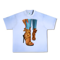 Grape Ice Leopard heels black fashion girl Urban Heavy Tee - RanaPortraitStore