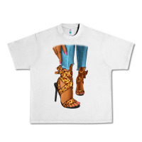 Lunar Rock Leopard heels black fashion girl Urban Heavy Tee - RanaPortraitStore