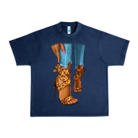 Navy Leopard heels black fashion girl Urban Heavy Tee - RanaPortraitStore