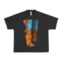 Pigment Black Leopard heels black fashion girl Urban Heavy Tee - RanaPortraitStore