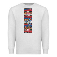 Oatmeal Heather usa flag and western patterns  penwraps 1 Premium Sweatshirt - Artiststas