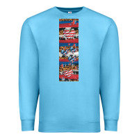 Ocean Blue usa flag and western patterns  penwraps 1 Premium Sweatshirt - Artiststas