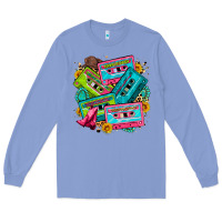Colony Blue 90's country cassette tapes Long Sleeve Tee - Zillion Design Studio