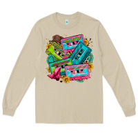 Mushroom 90's country cassette tapes Long Sleeve Tee - Zillion Design Studio