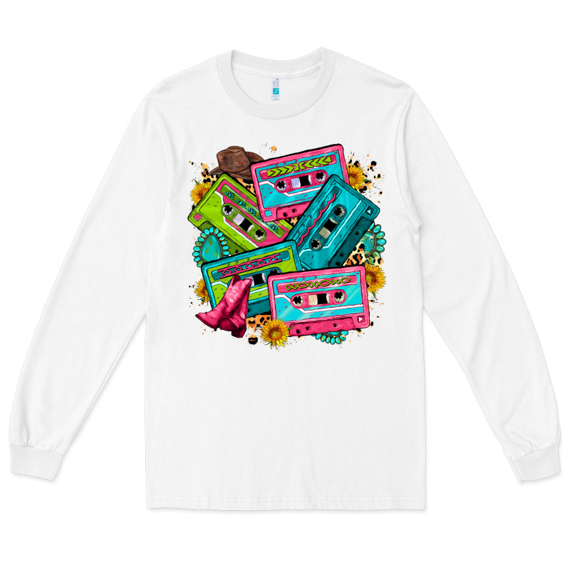 90's Country Cassette Tapes Long Sleeve Tee by Zillion Design Studio | Teevron