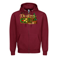 Burgundy all i want for christmas is cure childhood cancer Zipper Hoodie - FaDigitalArtStudio