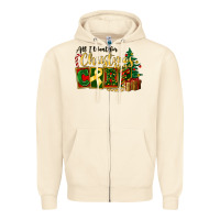 Sandshell all i want for christmas is cure childhood cancer Zipper Hoodie - FaDigitalArtStudio