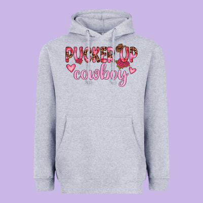Pucker Up Cowboy Heavyweight Hoodie Designed By Jahusdesignshop