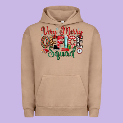Very Merry Office Squad Urban Hoodie Designed By Maliassmallbusiness