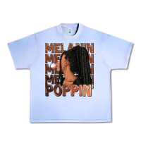 Grape Ice Melanin poppin' afro woman Urban Heavy Tee - RanaPortraitStore
