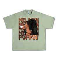 Oil Green Melanin poppin' afro woman Urban Heavy Tee - RanaPortraitStore