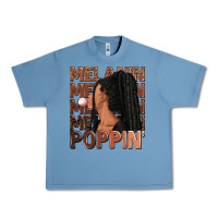 Pebble Blue Melanin poppin' afro woman Urban Heavy Tee - RanaPortraitStore