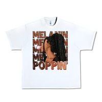 White Melanin poppin' afro woman Urban Heavy Tee - RanaPortraitStore