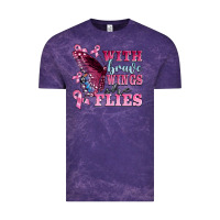 Cloud Purple with brave wings she flies Vintage Tee - BarkalooDesign