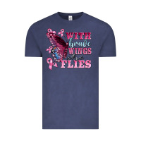 Vintage Denim with brave wings she flies Vintage Tee - BarkalooDesign