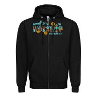 Black made to worship with sunflowers Zipper Hoodie - HRA Design Shop