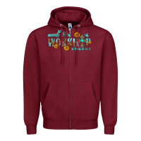 Burgundy made to worship with sunflowers Zipper Hoodie - HRA Design Shop