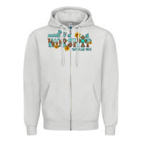 Dove Grey made to worship with sunflowers Zipper Hoodie - HRA Design Shop