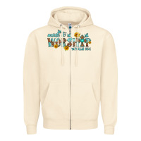 Sandshell made to worship with sunflowers Zipper Hoodie - HRA Design Shop