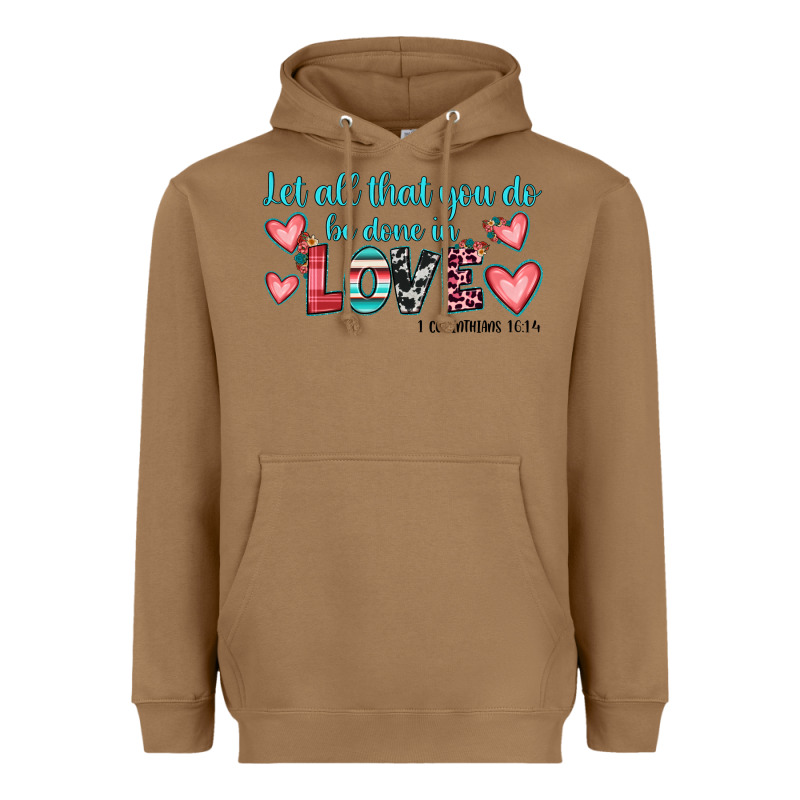 Let All That You Do Be Done In Love Heavyweight Hoodie by JahusDesignShop | Teevron
