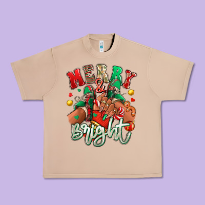 Merry And Bright Black Girl Sneakers Urban Heavy Tee Designed By Ranaportraitstore