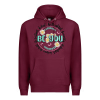 Burgundy be you inspiration Premium Hoodie - MaliasSmallBusiness