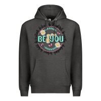 Charcoal Heather be you inspiration Premium Hoodie - MaliasSmallBusiness