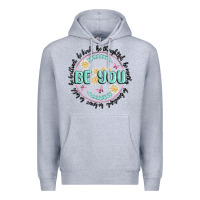 Heather Grey be you inspiration Premium Hoodie - MaliasSmallBusiness