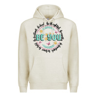 Oatmeal Heather be you inspiration Premium Hoodie - MaliasSmallBusiness